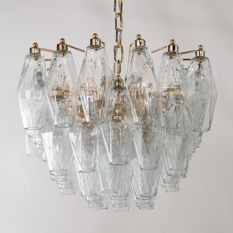 Modern chandelier Polyhedrons – Murano Glass Hand-blown Italy – Design lamp image 9