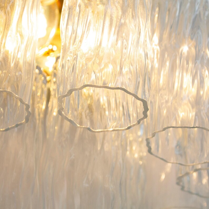 Decorative lamp - Murano Clear Glass Hand-blown Italy - Mazzega style Wall mounted lights image 13