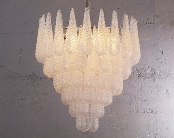 Lampa wisząca ze szkła Murano – Drop, ręcznie dmuchana, Włochy – lampa dekoracyjna
