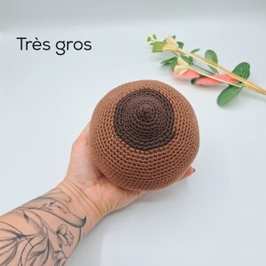 Prótesis de lactancia de crochet tamaño EXTRA GRANDE - Modelo educativo sobre lactancia materna para parteras, doulas, consultoras de lactancia e IBCLC