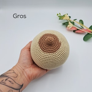 Pecho de crochet TALLA GRANDE - Patrón educativo de lactancia materna para parteras, doulas, consultoras de lactancia e IBCLC