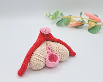 Komplette Klitoris-Häkelarbeit - Lehrmittel für Doulas und Hebammen