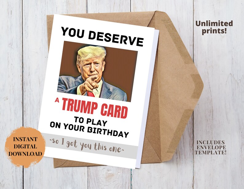 Printable Funny Birthday Card Donald Trump Birthday Card - Etsy New Zealand