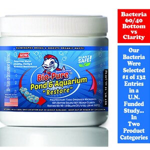 Bio-Pure Pond & Aquarium RESTORE 14 oz. treats up to 28,000. gallons