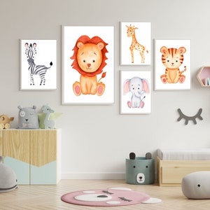 Nursery Animal Print, Safari Nursery Print, Baby Animal Prints, Safari Wall Art, Animal Prints for Nursery, Zoo Animal Nursery,Nursery Decor
