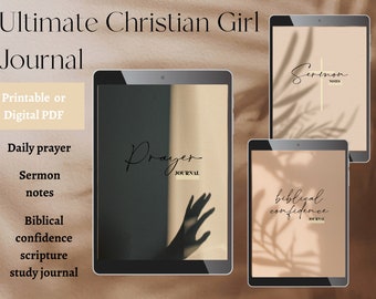 Gebetsjournal Druckbarer Bibelstudienführer Vertrauen Journal Digitales Bibelstudienjournal Predigt Notizen PDF Täglicher Gebetsplaner