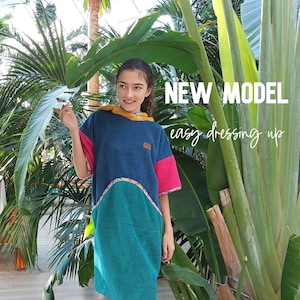 Beach Towel Poncho Morocco Surf Poncho Hooded Swim Robe Cotton Swim Poncho Kids Changing Poncho Adult Pool Poncho Kids Robe Easy Dressing Up