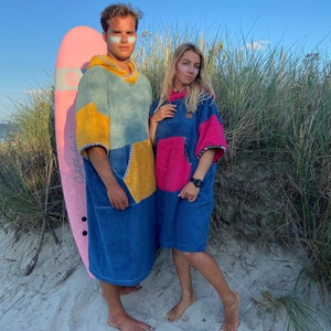 Peignoir à langer adulte Californie serviette à capuche 100 % coton poncho de surf parka de bain enfant cadeau pour surfeur poncho pour homme serviette en coton à capuche image 8