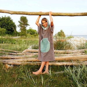 Cotton Hooded Surf Poncho: Kids & Adults Changing Robe