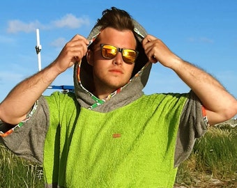 Poncho de surf adulte vert Mexique - La serviette à capuche et le peignoir parfaits pour les surfeurs, plusieurs tailles