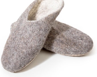 Woolygon Unisex Wool Clogs Indoor Slippers - Cozy Handmade Felt Slippers - Warmth and Style Combined!