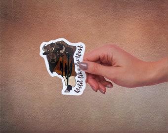 Exclusive Wild Like the West Buffalo Sticker Decal