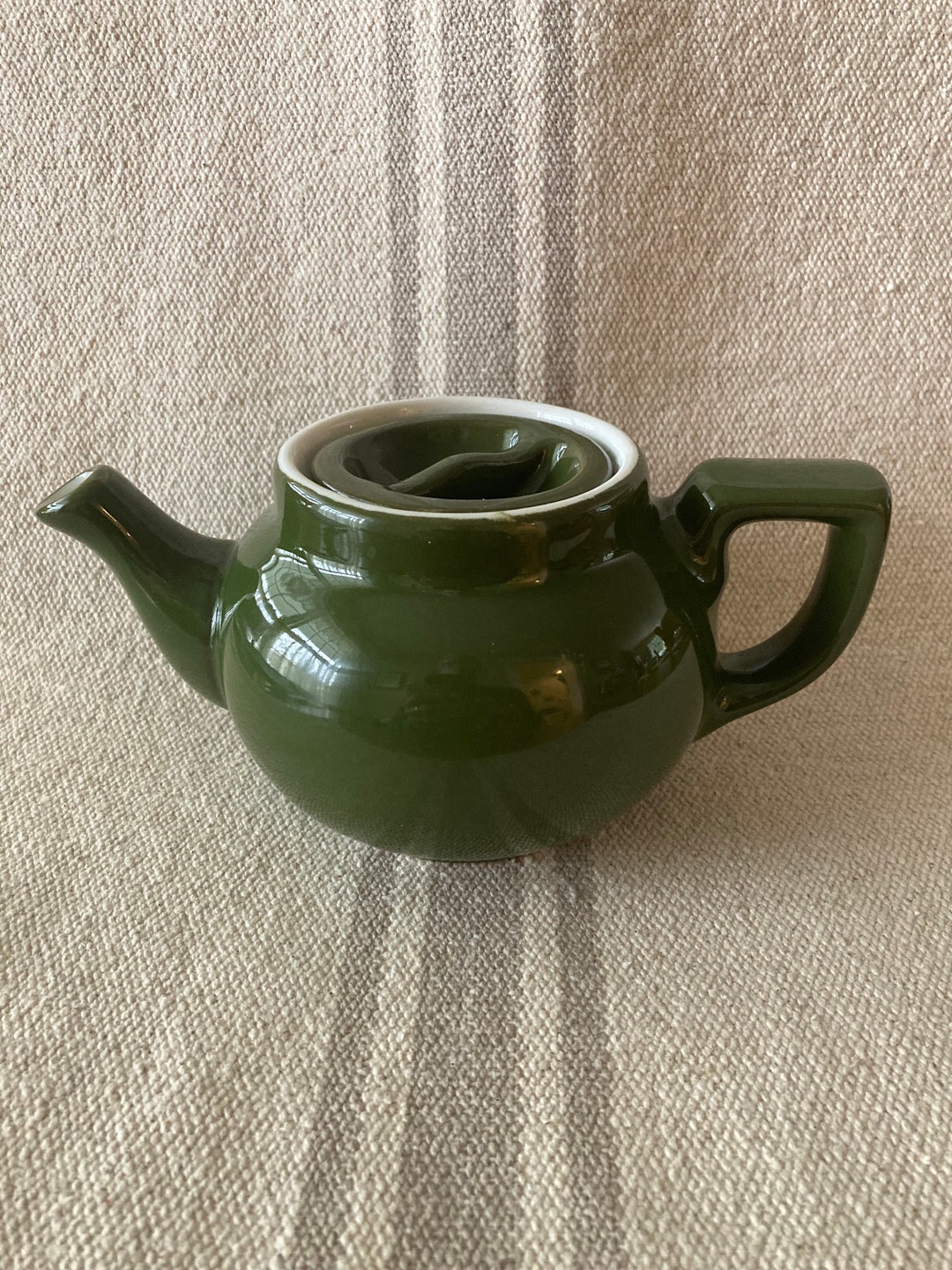 Vintage Hall Individual Teapot With Green Glazing Etsy
