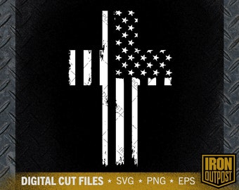 American Flag Cross SVG: Patriotic Christian Cut File (Digital Download)