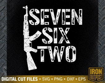 AK47 762 SVG: Patriotic 2nd Amendment Cut File (Digital Download)