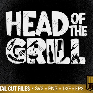 Head of the Grill SVG: Archivo de corte de barbacoa del 4 de julio (descarga digital)
