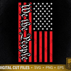 We The People US-Flagge SVG: Vaterländischer Zusatzartikel