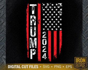 Trump 2024 Flag SVG: Patriotic Cut File (Digital Download)