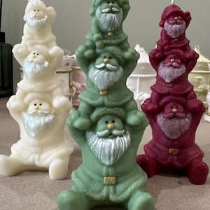 Santa candle| Cute holiday decoration | Christmas gift| Home Decor | Housewarming gift | Christmas funny candle | Santa Claus candle |