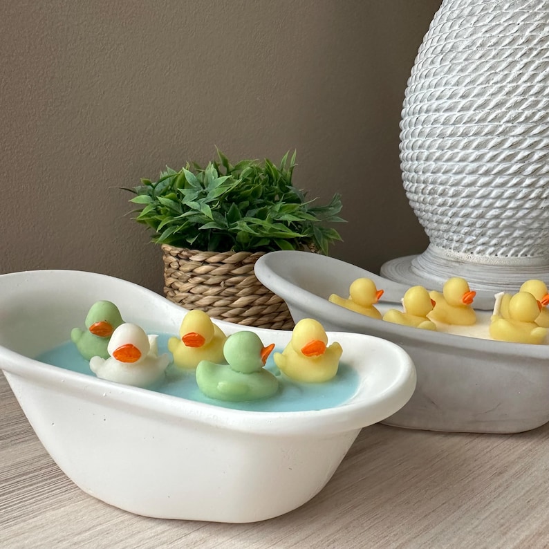 Duckling Bathtub Candle, Cute Soy Wax Candle, Bathroom Decor, Housewarming Gift, Spa Gift for Her, Novelty Candle, Duck Lover Gift image 10