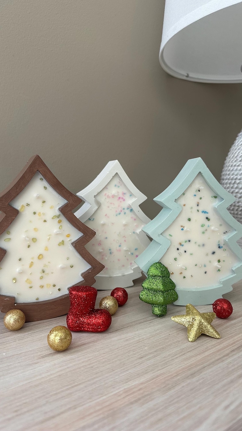 Christmas Tree Candle: Hand-poured Soy Wax Holiday Decor - Etsy