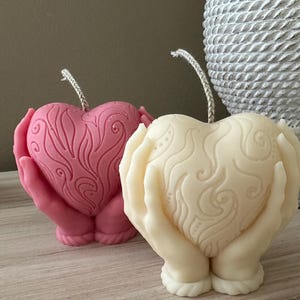 Heart candle | Valentine&#39;s Day gift | Love candle | Heart in hands candle | gift for boyfriend | Gift for girlfriend| cute candle gift
