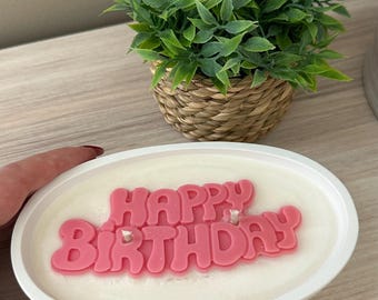 Happy Birthday Candle | Unique Birthday gift | Candle gift | Home Decor | Small birthday gift | Birthday party decorations