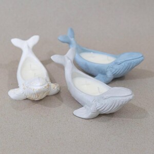 手作りのクジラ型ソイワックスキャンドル、海岸や海をイメージしたインテリア 画像 4