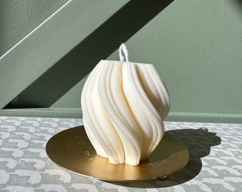 Aroma Soy wax candle | Small Swirl Candle | Sculptural Candle | Home Decor | Gift idea