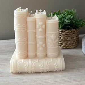 本の形をしたキャンドル | 彫刻的なキャンドル | 読書好きへのギフト | ホームデコレーション | 誕生日プレゼント | 本好きへのギフト | 図書館の装飾 | 本棚