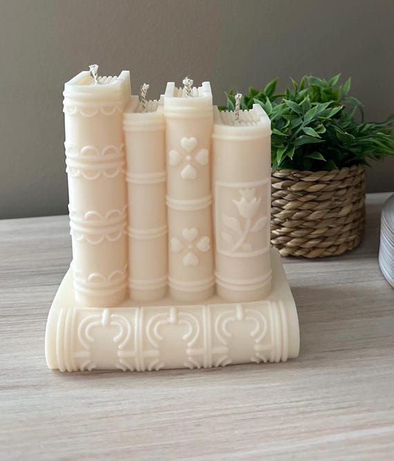 Book shaped candle | sculptural Candle| Book reader gift | Home Decor | Birthday Gift | Gift for book lovers | Library decor | Bookshelf