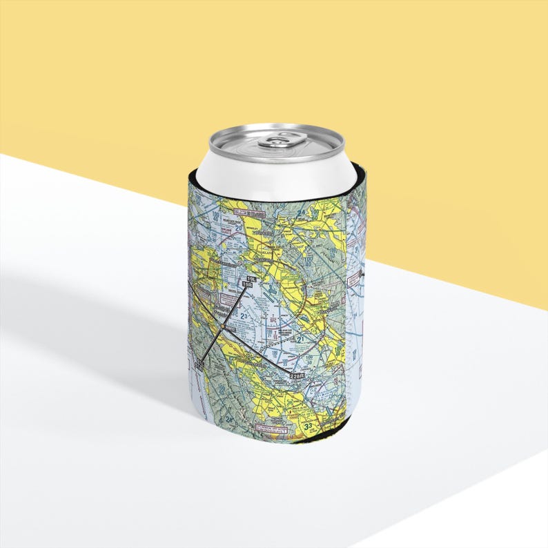 Benutzerdefinierte Luftfahrt Schnittkarte Can Cooler Sleeve - personalisiertes Geschenk, Flugzeugpilot Zubehör, Geschenk für Flugbegeisterte, Reisethema Bild 5