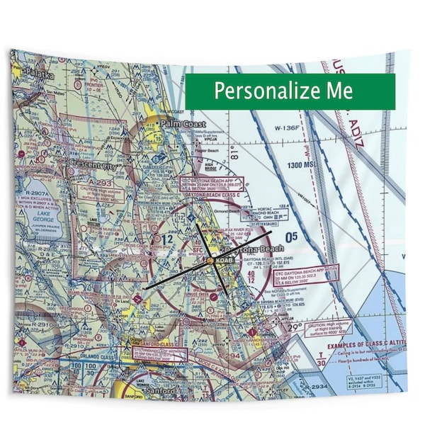 Aviation Sectional Chart Wall Art Etsy