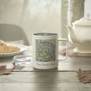 Pilots Insulated Coffee Mug Aviation Mug Sectional Charts Personalized Airport Personalized Name Aviation Cup