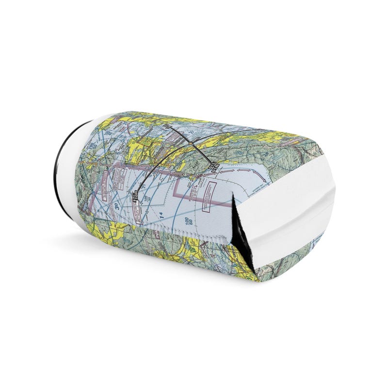 Benutzerdefinierte Luftfahrt Schnittkarte Can Cooler Sleeve - personalisiertes Geschenk, Flugzeugpilot Zubehör, Geschenk für Flugbegeisterte, Reisethema Bild 8