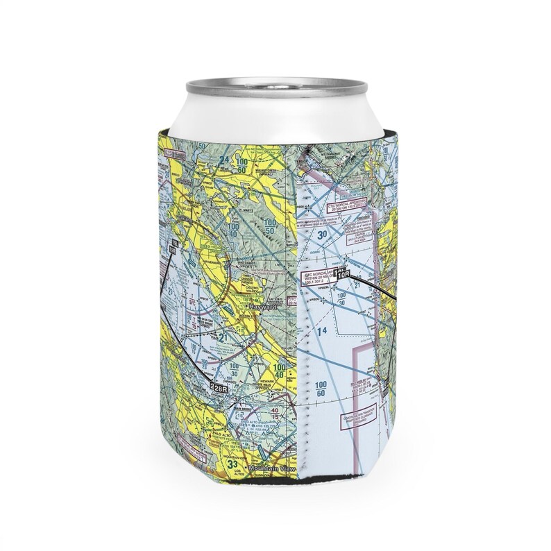 Benutzerdefinierte Luftfahrt Schnittkarte Can Cooler Sleeve - personalisiertes Geschenk, Flugzeugpilot Zubehör, Geschenk für Flugbegeisterte, Reisethema Bild 7