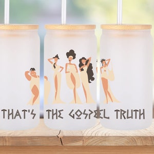 Disney Inspired | Hercules Inspired Glass | Hercules Glass | The Muses | Gospel Truth | Disney Glass Can