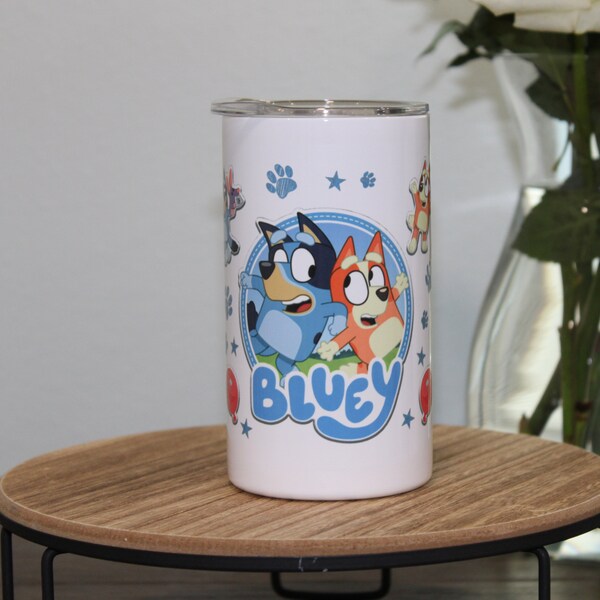 Bluey Inspired | Kids Tumbler | Mini Tumbler | Puppy | Bandit | Chili | Heeler Characters | 12oz Stainless Steel Tumbler