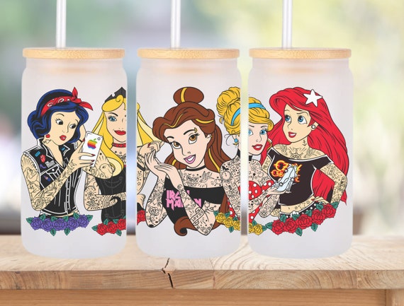 Tattooed Princesses | Tattoo | Punk Princess | Disney Inspired | Princess |  Princess Cup | Disney Princess Inspired