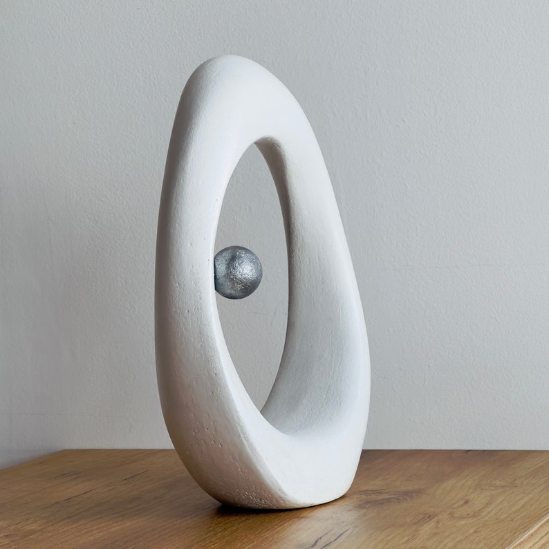 Abstract Sculpture Modern Statue Abstract Statue White Décor Etsy