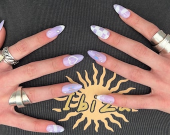 Eternal - NFC Tag KPop Nails, BTS Inspired Press On Nails, We Are Bulletproof: The Eternal Inspired Press Ons, OT7 BTS Press On Nails.
