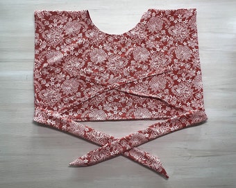 Rectangle crop wrap top