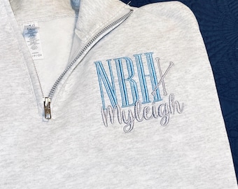 Custom Embroidered 1/4 Zip Pullover: Twirler, Team Sports, Cheer, Dance