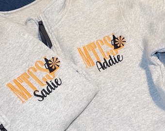 Personalized Kids Embroidered Cheer Sweatshirt: Youth Sizes S-XL 6-20 and Adult Sizes S-4XL