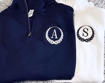 Personalized Embroidered Monogrammed Initial Sweatshirt for bridesmaids bridal party