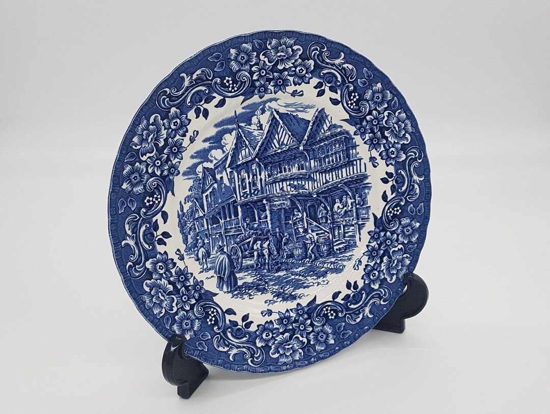 Vintage Ceramic Plate, 2 Royal Tudor Ware Dinner Plate, Decor 17th