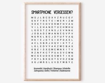 Toilet | Bathroom Poster | Guest Restroom | Funny | Minimalist | Puzzle | Download
