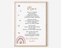 Godchild sponsorship letter | Baptism poster | personalized | Christening gift | Rainbow girl | PDF product logo