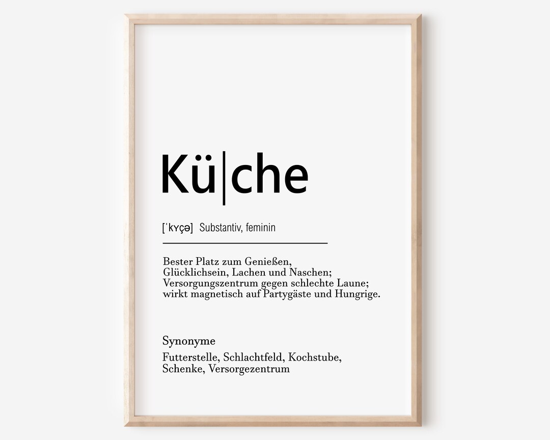 Küche Definition Zuhause Poster Wanddeko Download Küche schwarz weiß ...