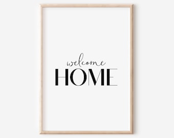 Welcome Home | Poster | Wall Decor | Home | Family | Minimalist | Download